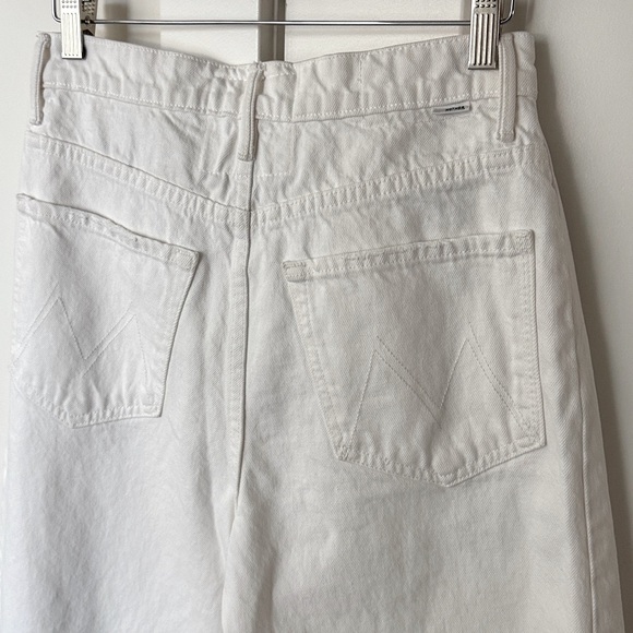 MOTHER The Full Pipe Ankle Barrel Jeans Superior Denim in Picket Fence Size 26 - Picture 6 of 12